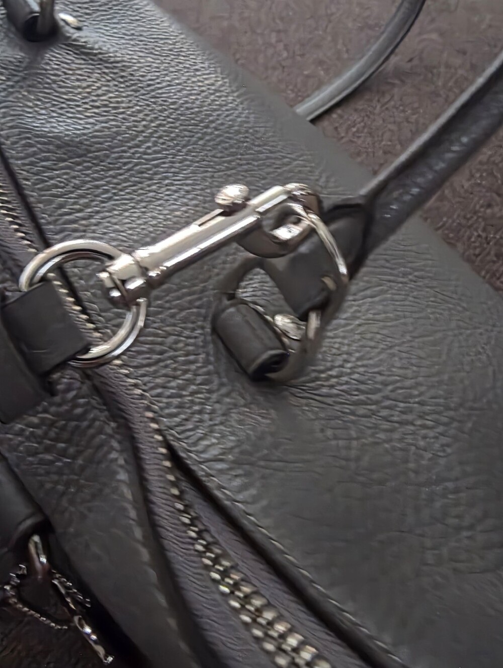 Coach Emma Satchel, Gray Leather - Picture 6 of 15